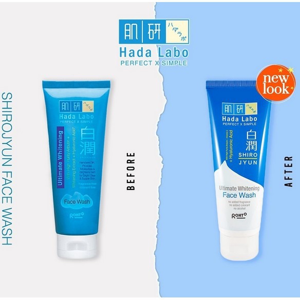 [KECIL] HADALABO HADA LABO SHIROJYUN ULTIMATE WHITENING FACE WASH (BIRU) -50ML