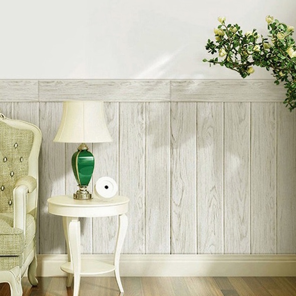 （COD ）Wallpaper 3D FOAM / Motif Kayu Wood Foam Dekorasi Kamar Murah High Quality 70x70cm-7