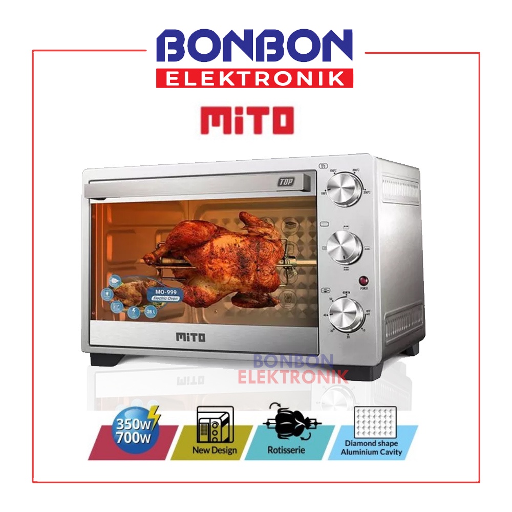 MITO Oven Listrik Top MO-999 28L Pemanggang Kue MO999 28 LITER