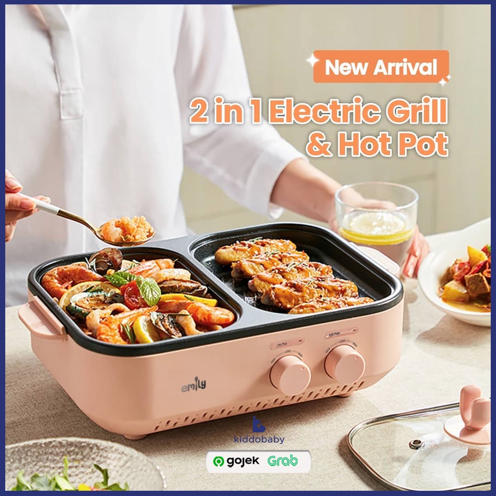 Emily 2in1 Electric Griller | Grill | Alat Masak