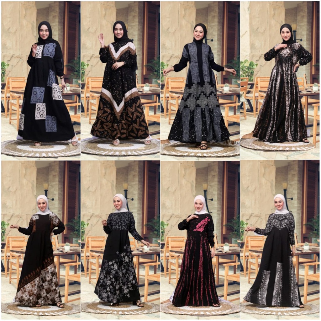GAMIS RAYON TWILL HOMEY DRESS | GAMIS TWILL ORI | GAMIS SYARI BUSUI CANDI MEKAR | BATIK ABSTRAK