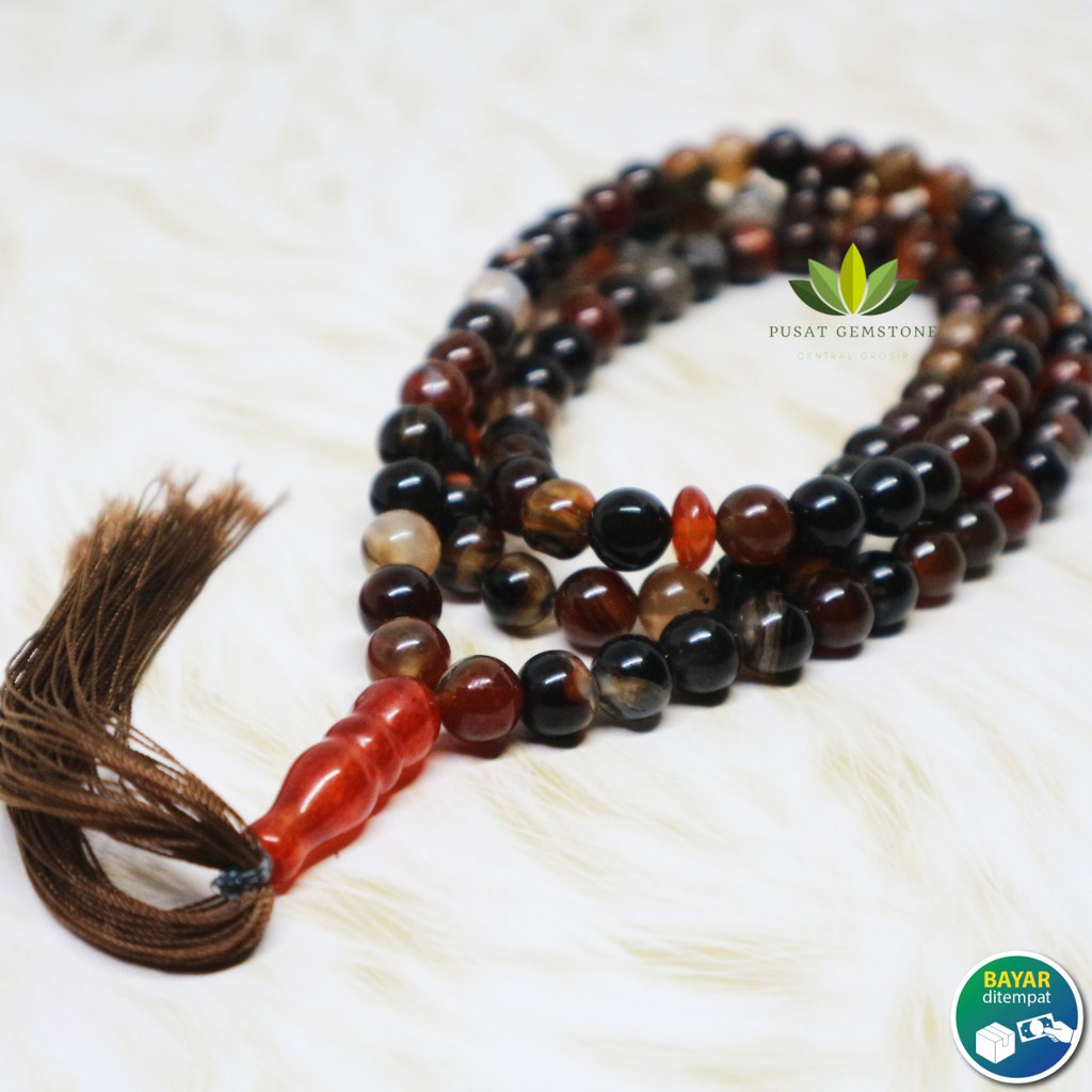 Tasbih Batu Akik Sulaiman 99 Butir 8 mm