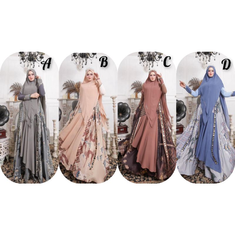 Zaimah Syar'i By Belifi/gamis belifi original/syar'i cantik belifi/gamis pesta belifi