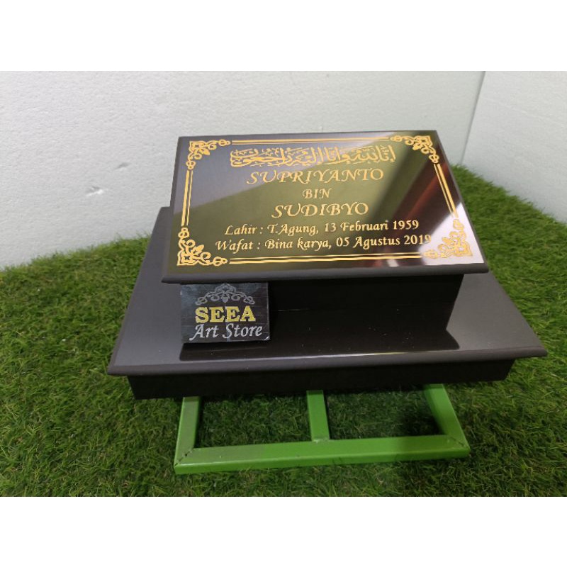 BATU NISAN MAKAM MAESAN FULL GRANIT TILE TOGA HITAM/PUTIH JAHUL MURAH + PACKING KAYU