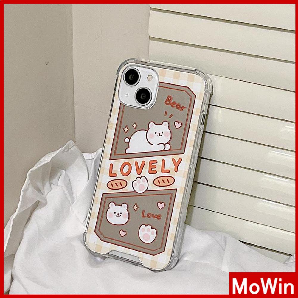 iPhone Case Acrylic Luxury Makeup Mirror Airbag Shockproof Protection Camera Cartoon Bear Cute Compatible For iPhone 11 iPhone 13 Pro Max iPhone 12 Pro Max iPhone 7Plus iPhone xr