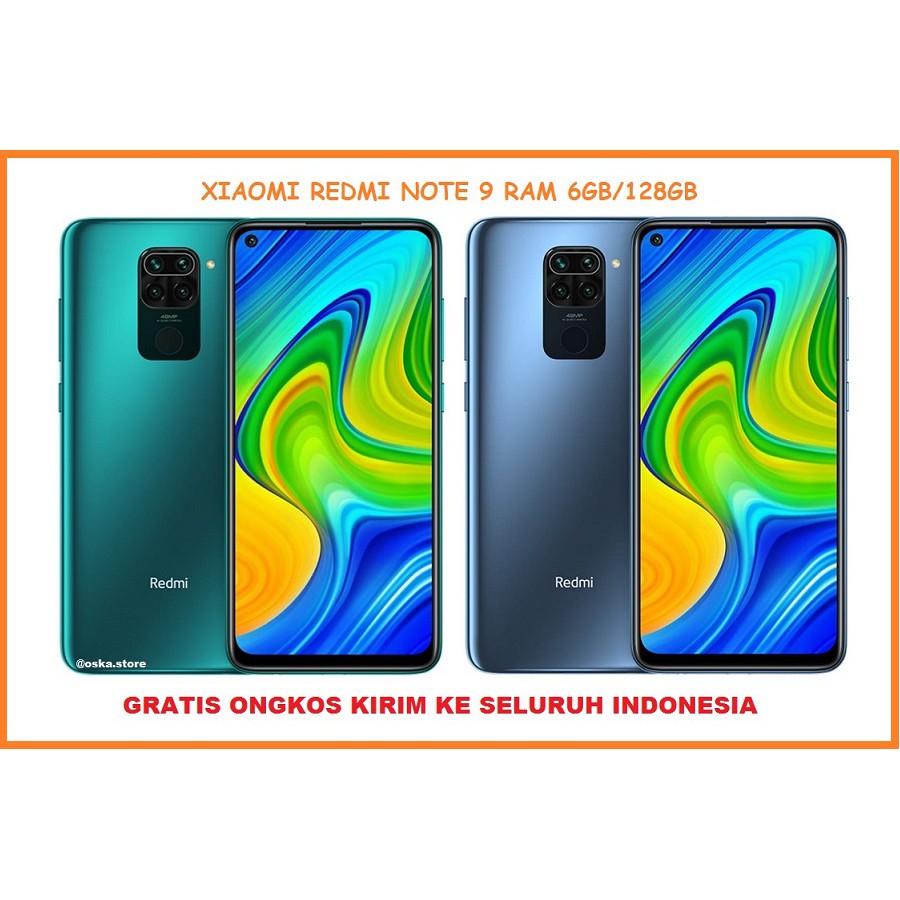 HP XIAOMI REDMI NOTE 9 RAM 4GB/64GB  6GB/128GB GRATIS ONGKIR GARANSI RESMI 1 TAHUN