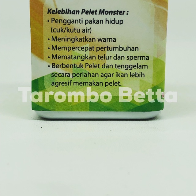 Pelet Premium Untuk Burayak dan Anakan Ikan Cupang dan Ikan Hias Lainnya Pellet Monster Pro 02 Pro02