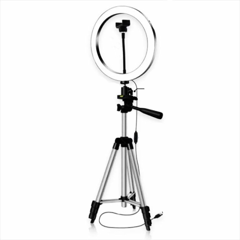 Ringlight 26cm + Tripod 3110 Selfie Make Up Live Vlog Lampu Ring light