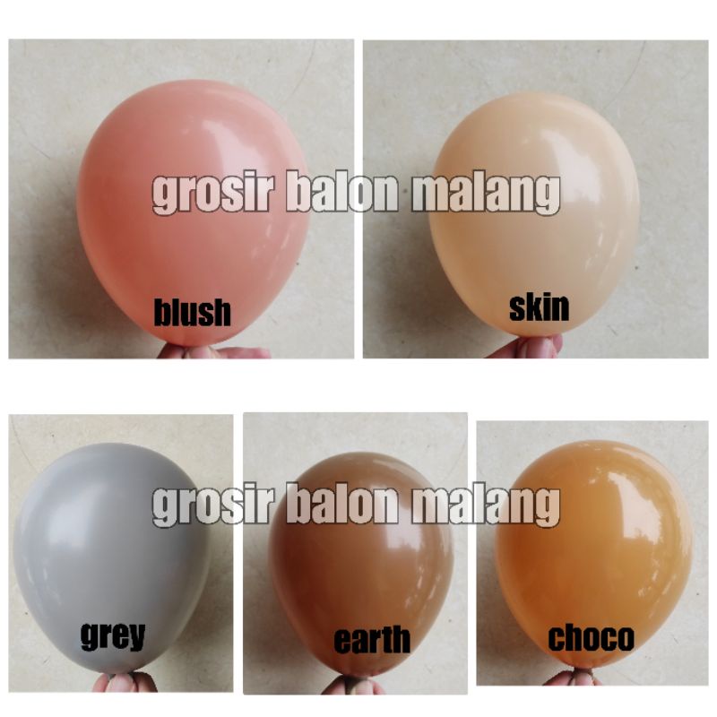 balon latex doff retro undertone earth jungle 5 inch KECIL