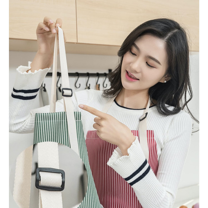 Fionna.c.shop- Celemek Masak Salur / Apron Dapur Anti Air Minyak bisa Lap Tangan PREMIUM