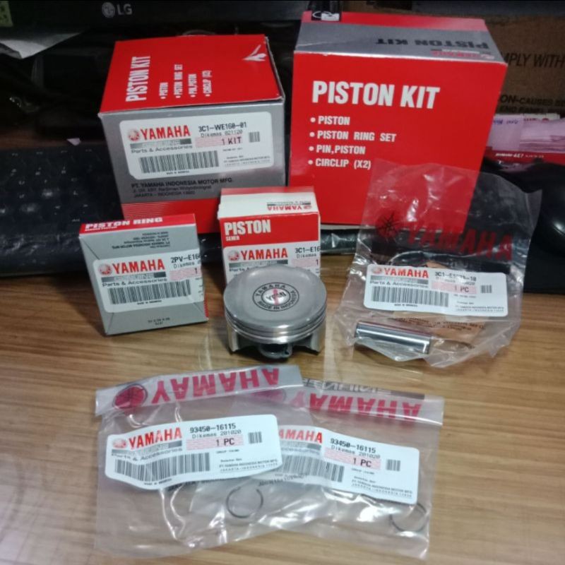 Piston Kit Ring Seher Vixion Old Vixion New Xabre OS Size STD 3C1 Original Yamaha 3C1-WE160-01