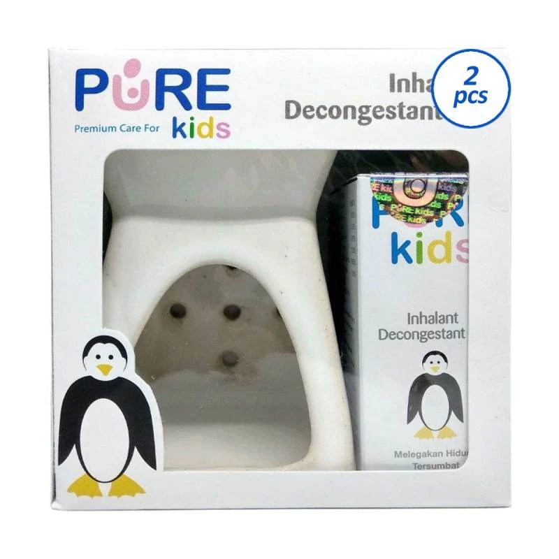 Pure Kids Inhalant Decongestant Oil 10ml x2 Paket Tungku Aromaterapi Anak