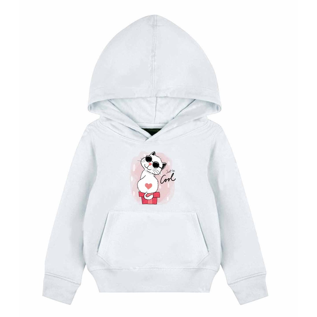 Hoodie Anak Cat Cool Sweater Pakaian Fleece M - XL