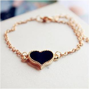 Gelang Rantai Tangan Wanita HATI Fashion Korea Motif Bracelet Bangle Gadis Aksesoris Perhiasan Cewe