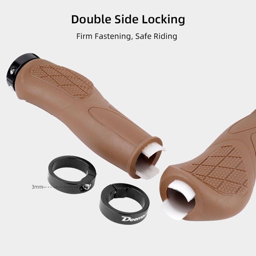 Lanfy Grip Sepeda Ergonomis Sepeda Gunung Karet Bersepeda Sepeda Aksesoris Sepeda Bagian Penyerapan Shock Anti-Selip Penutup Stang Sepeda
