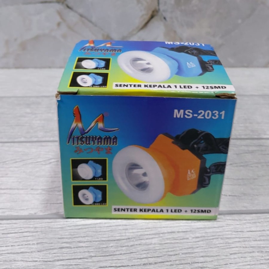 MITSUYAMA MS 2031 SENTER KEPALA LED 2 FUNGSI12 SMD