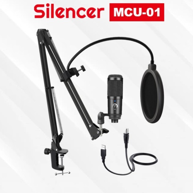 Condenser Microphone CLIPtec Silencer MCU-01 Set USB - CLIPtec MCU01
