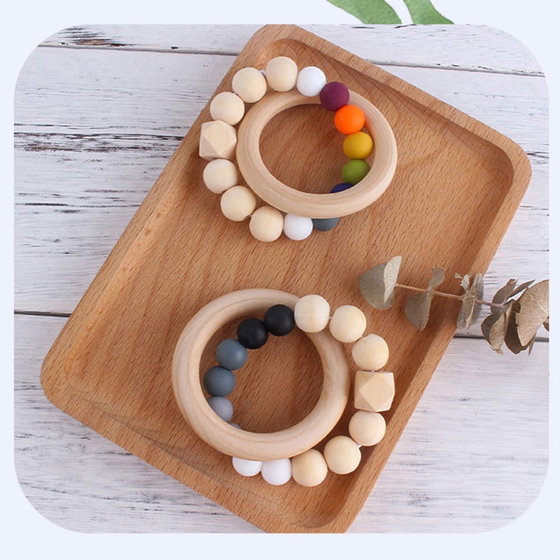 Mary Klip Holder Dot / Empeng Bayi Bentuk Bulat Bahan Kayu Beech Alami