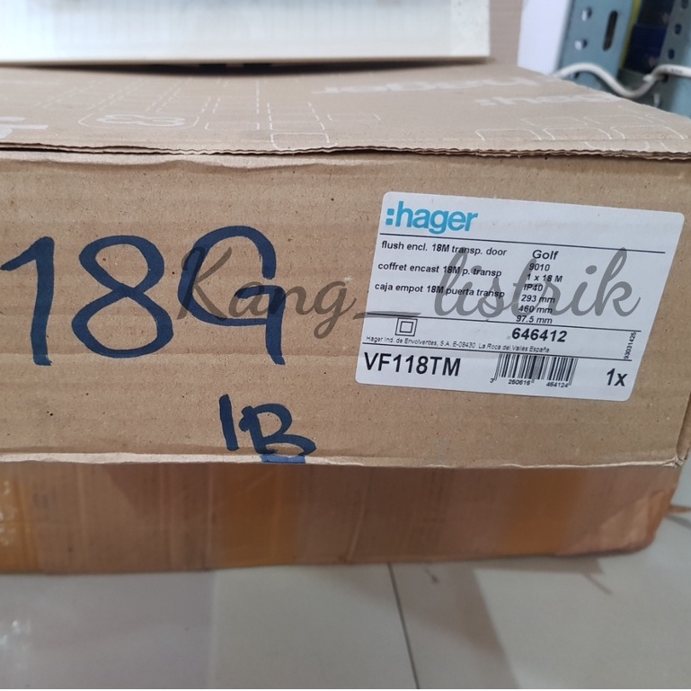 Box Mcb Hager 18Grup VF118TM / Box Mcb 18 Group Inbow Hager VF118TM