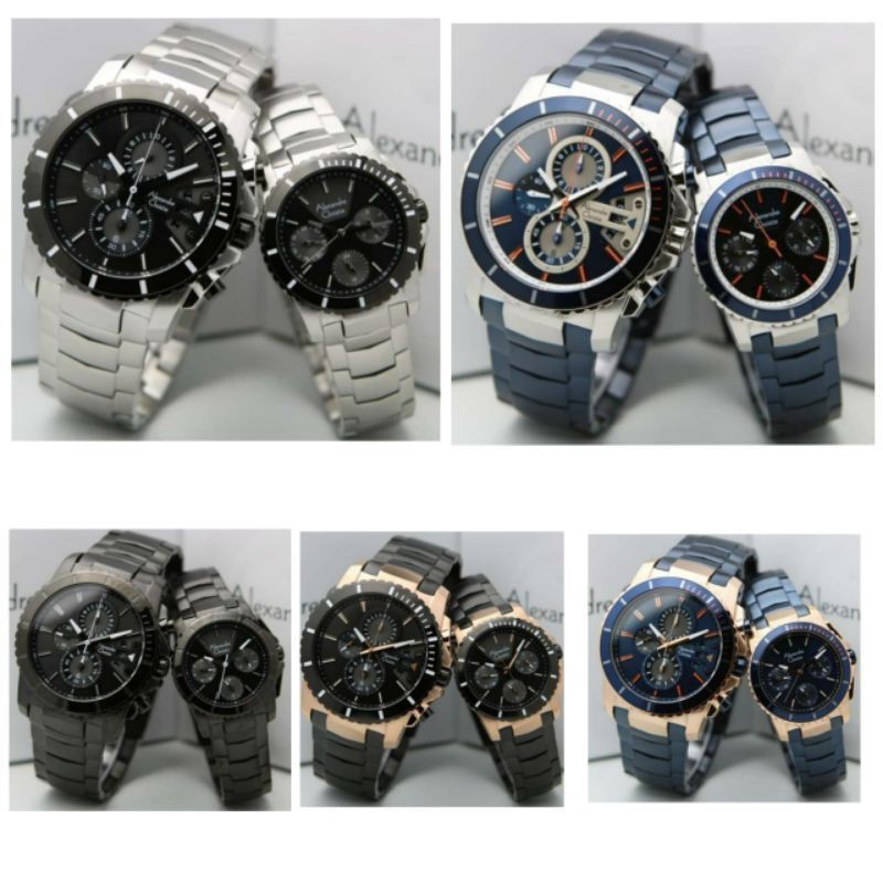 ALEXANDRE CHRISTIE AC6455 AC 6455 JAM TANGAN COUPLE ORIGINAL