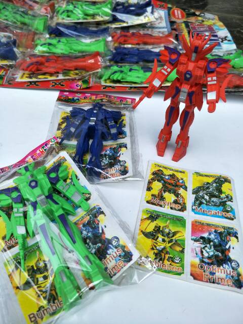 Robot Transformer/ Gundam Plastik 3pcs Bagus Murah