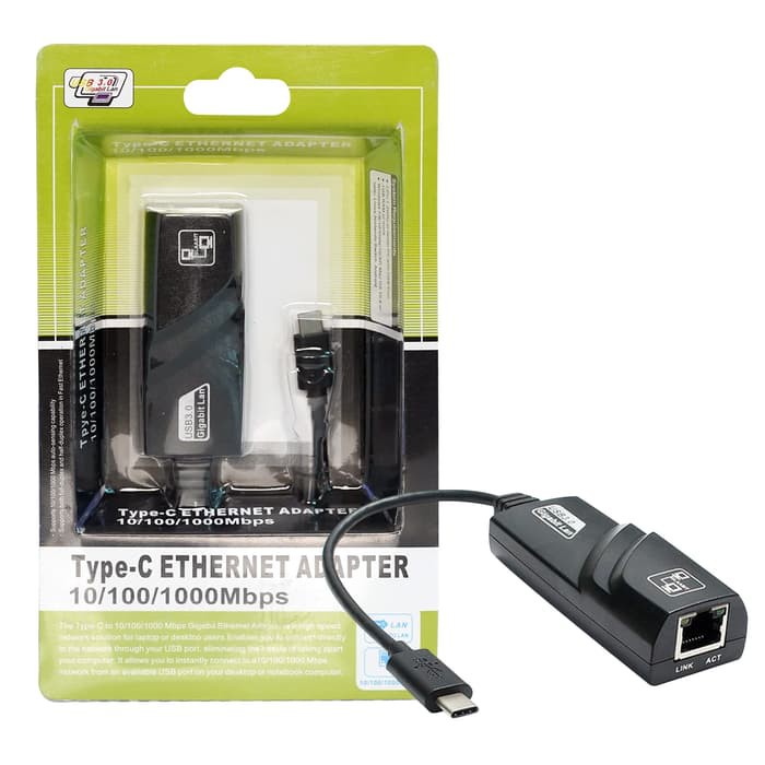 Converter USB3.0 Type C To LAN Adapter Gigabit Ethernet