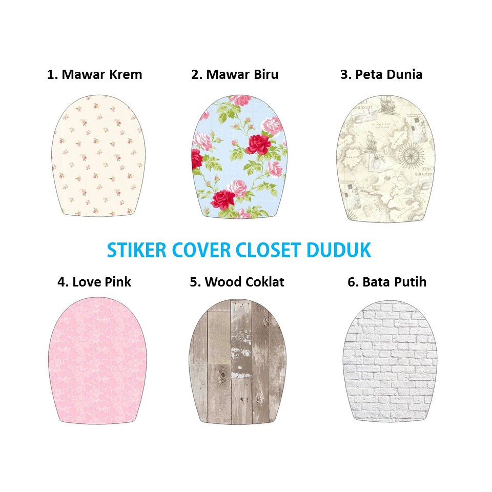 Stiker Tutup Closet Duduk Toilet Cover Shabby Wall Sticker Dekorasi Rumah Shopee Indonesia