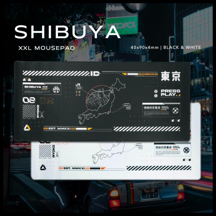 Shibuya Gaming Mousepad Deskmat By Press Play