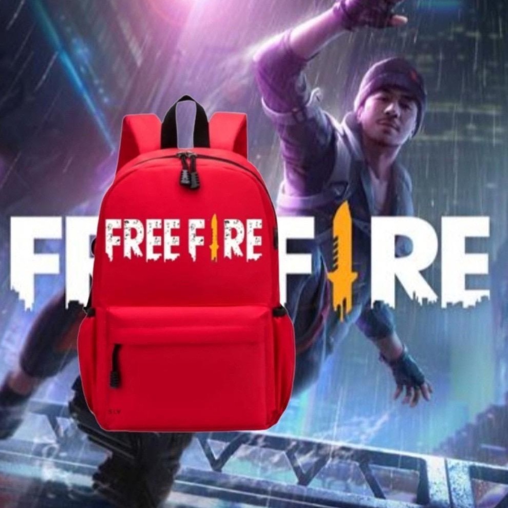 Tas Ransel Anak Laki Laki Sekolah SD TK Fashion FF FREE FIRE Terbaru 2021.