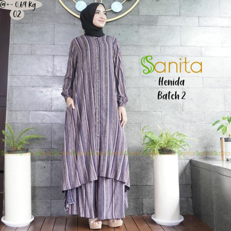 SET TUNIK KULOT HENIDA by sanita (ready siap kirim)
