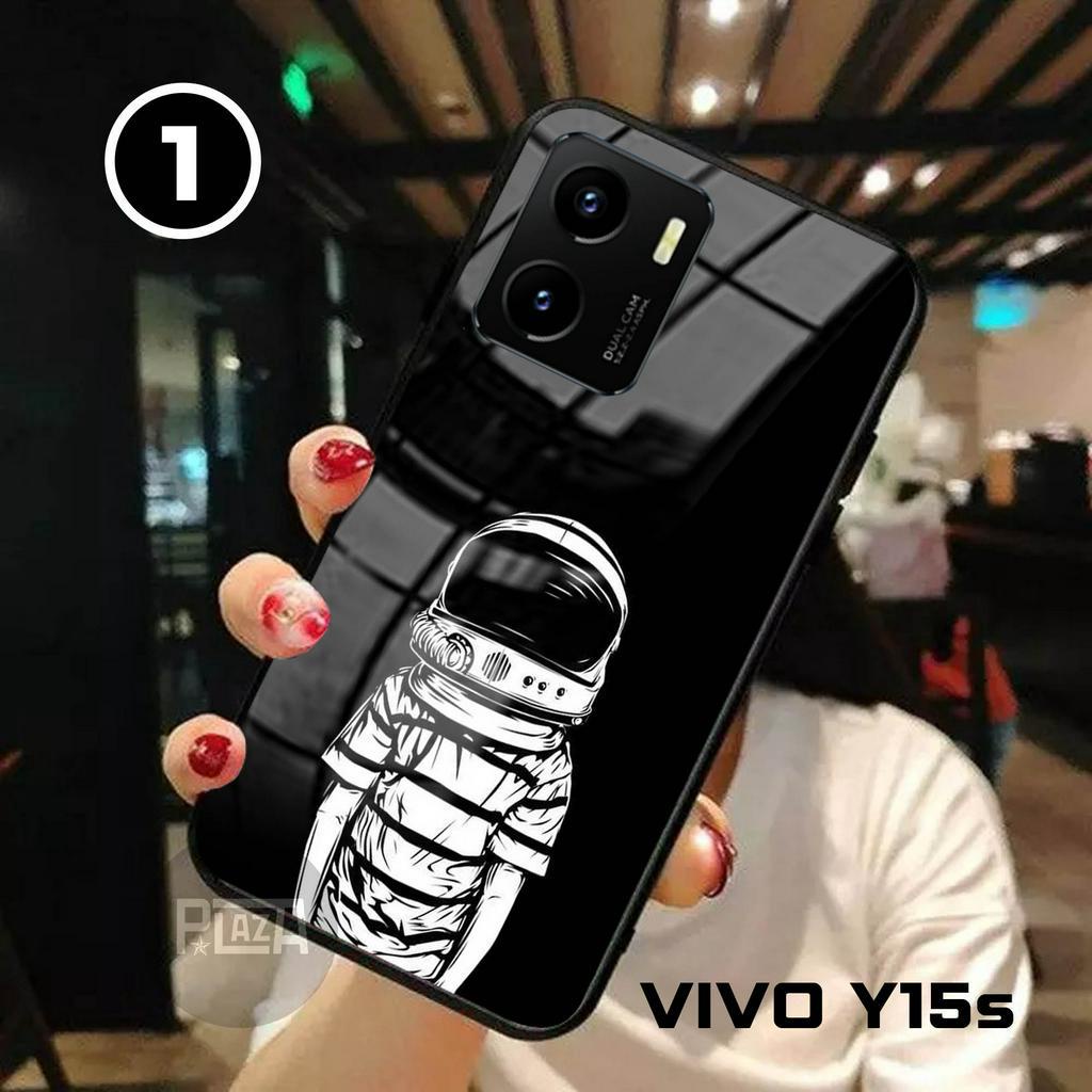 Softcase Glass SPACE [K62] for VIVO Y15s Terbaru CAMERA PROTECT Casing Handphone-Pelindung Handphone