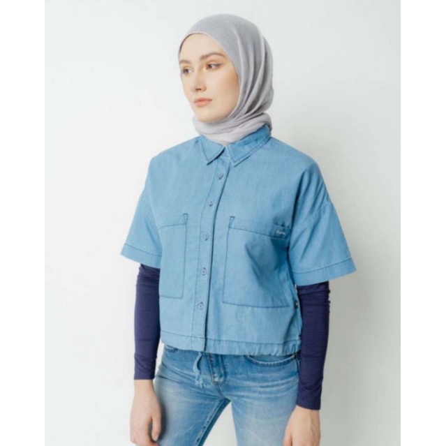 KEMEJA 3SECOND CEWEK SEMI DENIM