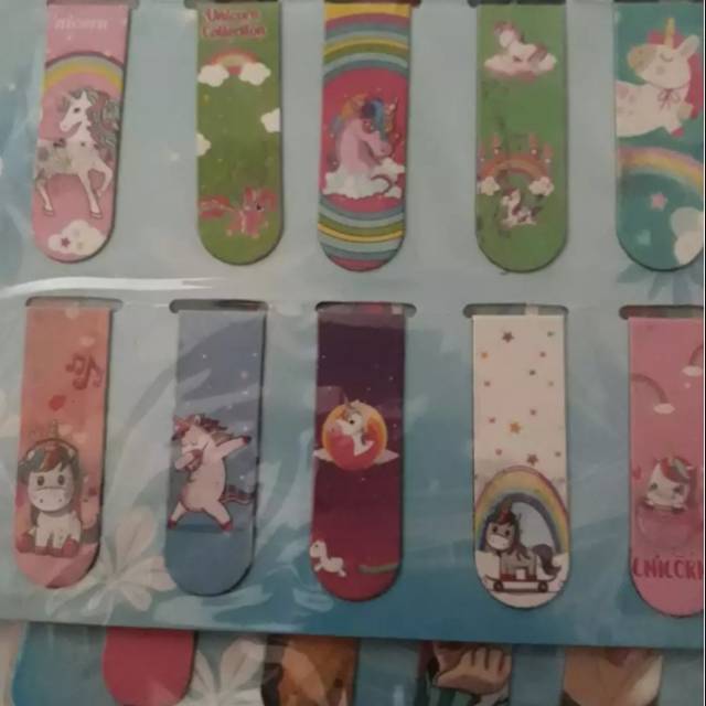

1PCK PEMBATAS BUKU UNIKON BAHAN MAGNET ISI 20 PCS