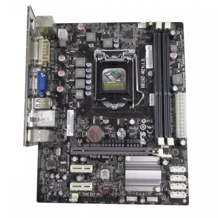 Motherboard Mainboard Mobo H61 LGA 1155 ECS + i5 3470 + Ram