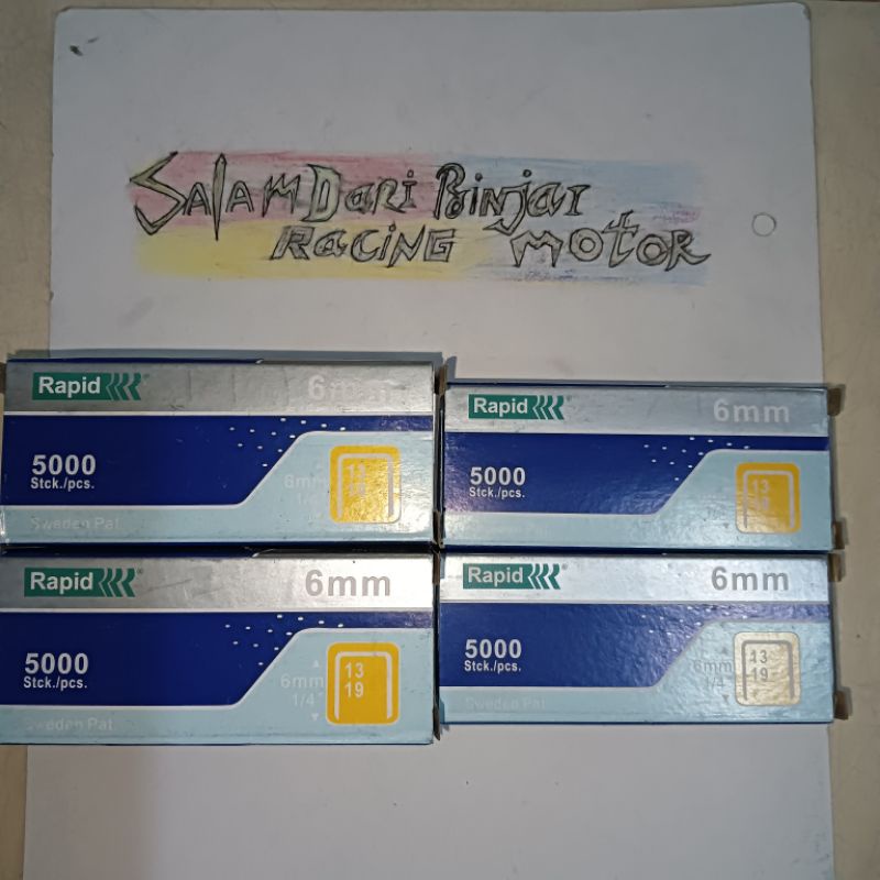 

ANAK HEKTER TEMBAK TANGAN CLIP RAPID / ISI STAPLER TEMBAK UKURAN 6MM 8MM / ISI STAPLESS UK 13/6 13/8