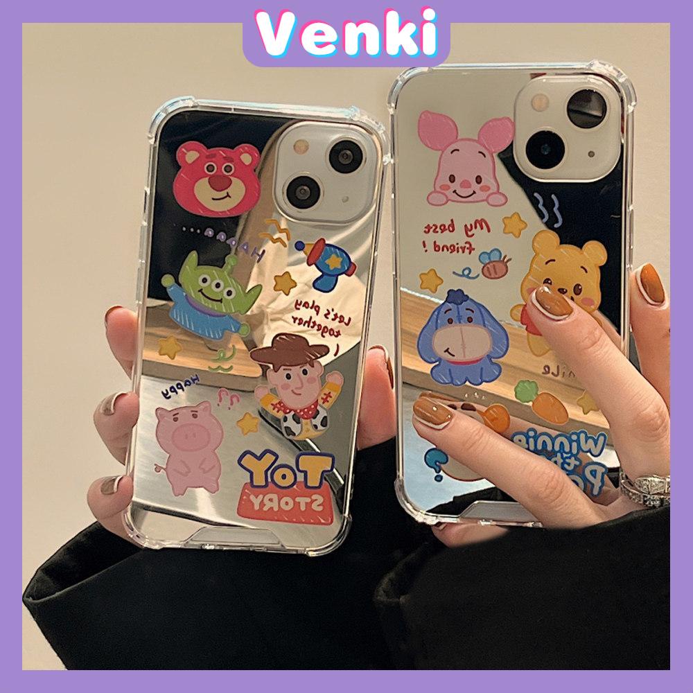 iPhone Case Acrylic Luxury Makeup Mirror Airbag Shockproof Protection Camera Cartoon Cute Compatible For iPhone 11 iPhone 13 Pro Max iPhone 12 Pro Max iPhone 7 Plus iPhone xr