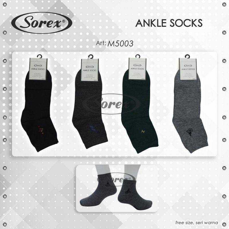 Sorex  | Sneaker Socks / Kaos Kaus Kaki Pria Laki Dewasa Se-Mata Kaki Bahan Adem Sorex