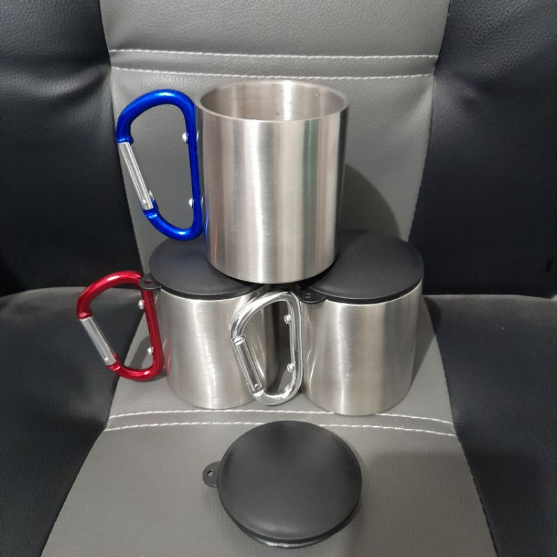 Gelas carabiner stainless steel camping outdoor