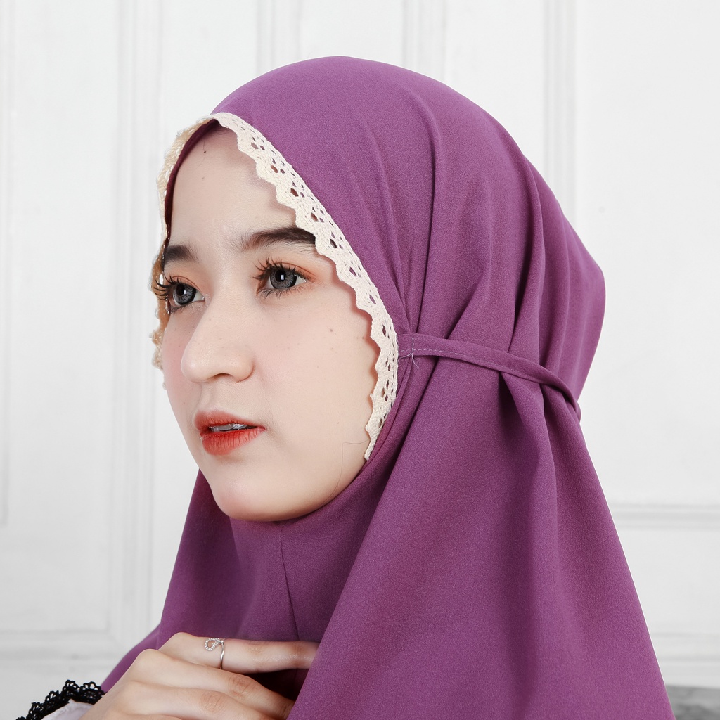 BERGO RENDA MARYAM/KHIMAR RENDA - AISYAH DIAMOND