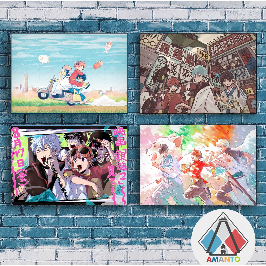 POSTER ANIME GINTAMA POSTER GINTAMA DEKORASI ANIME GINTAMA