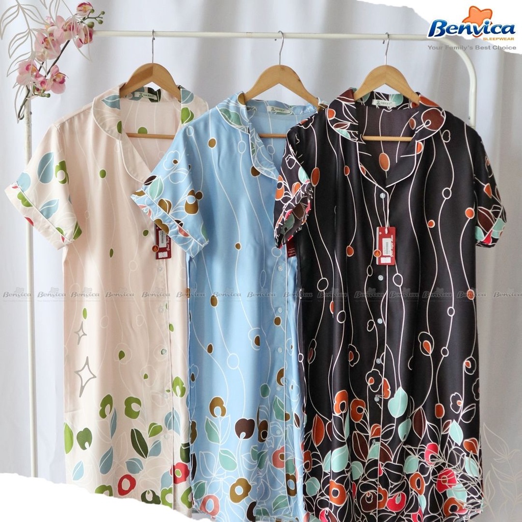 BAJU TIDUR DASTER SATIN PREMIUM GREET all size banyak motif