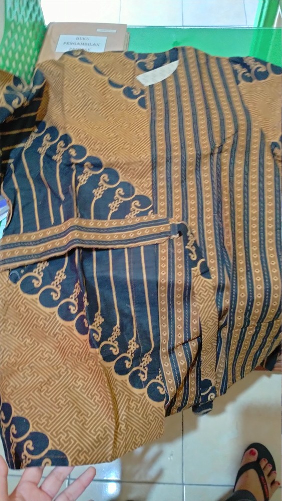 M-l-xl-xxl Batik Wanita Asj Sa Hrb026 Kenongo Kemeja Tosca Pendek