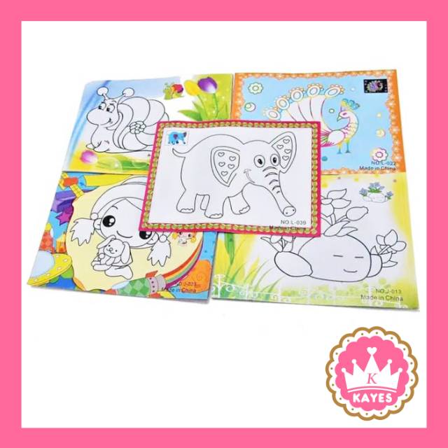 [KAYESHOP] Mewarnai Cat Air + Kuas ( Magic Painting Coloring Warna ) Mainan Anak Edukasi Edukatif