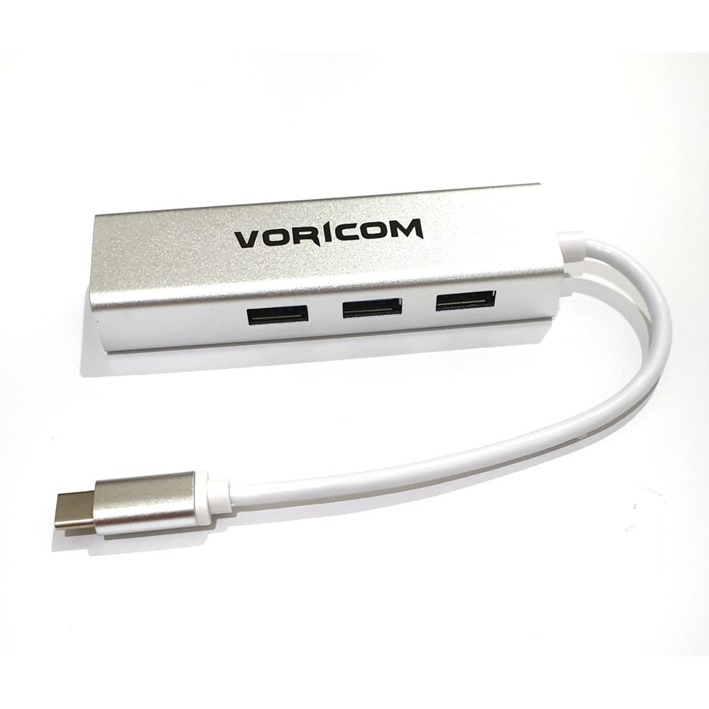 USB HUB 3 Port USB Type C include Lan Ethernet Gigabit VORICOM