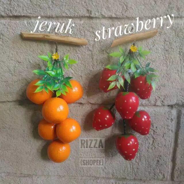 Artificial Fruits / Buah Palsu, Hiasan Dinding Aneka Buah Mirip Aslinya, Isi 6