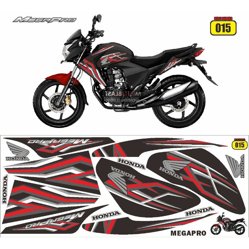 Stiker Striping Megapro new sticker variasi Honda Megapro new fi custom