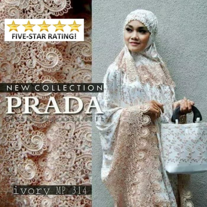 FASHION MUSLIM Mukena Putih Sutra Paris Swarosky Full Bordir