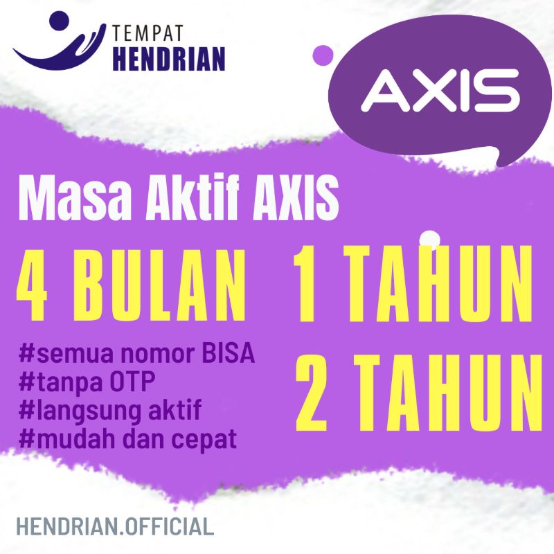 Perpanjang Masa Aktif Axis 2 Tahun, Tembak Masa Aktif Kartu Axis