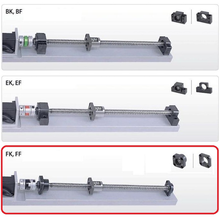 [HAEBOT] FK12 FF12 FK FF 12 End Support Dudukan Ballscrew Ball Screw 12mm 10mm Pillow Bearing Block Holder Shaft