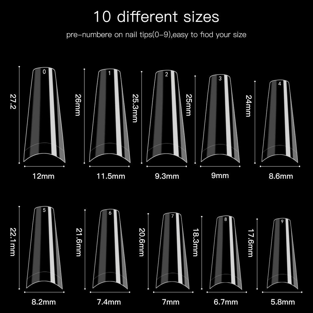 Agustina Ballerina Kuku Palsu Ultra Tipis Profesional Tekan Di Kuku French Manicure Long Fake Nail Art Tips